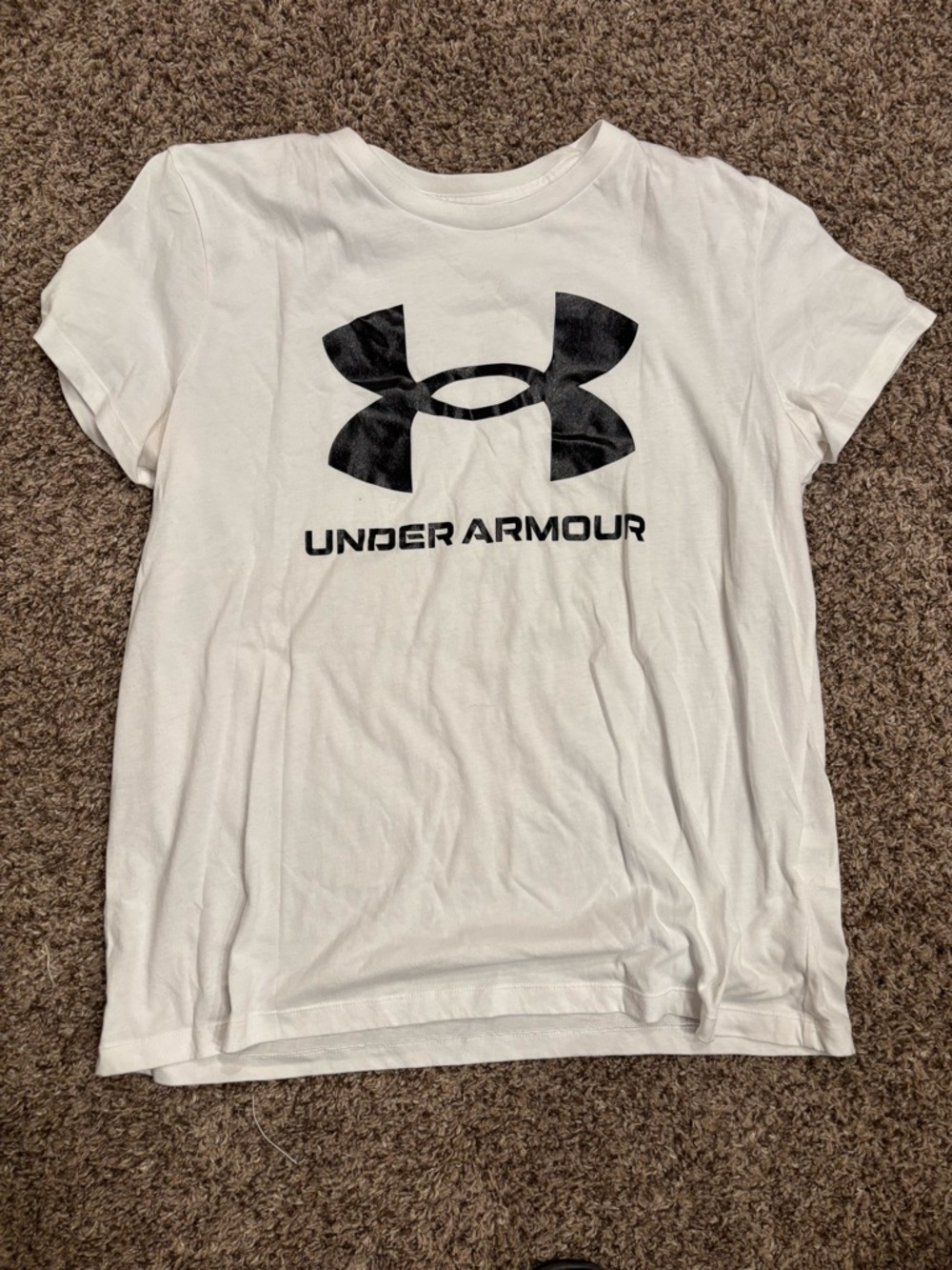 Under Armour White Tee with Black Logo for women